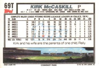Kirk McCaskill  baseball card collectible - Main Image 2