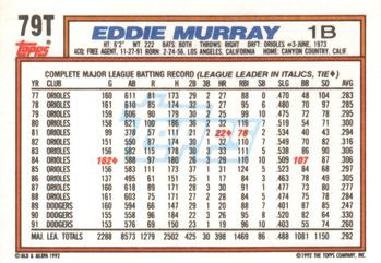 Eddie Murray  baseball card collectible - Main Image 2