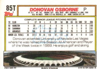 Donovan Osborne  baseball card collectible - Main Image 2