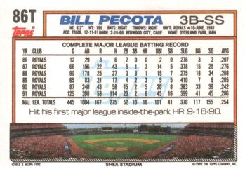 Bill Pecota  baseball card collectible - Main Image 2