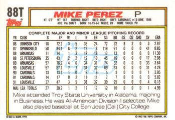 Mike Perez  baseball card collectible - Main Image 2