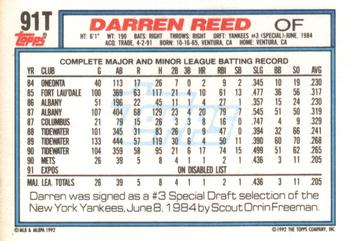 Darren Reed  baseball card collectible - Main Image 2