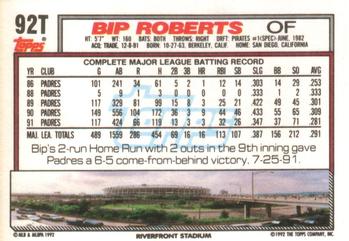 Bip Roberts  baseball card collectible - Main Image 2