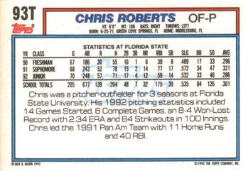 Chris Roberts  baseball card collectible - Main Image 2