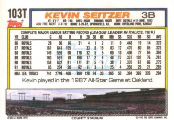 Kevin Seitzer  baseball card collectible - Main Image 2