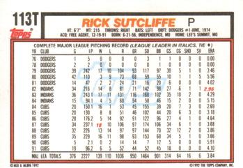 Rick Sutcliffe  baseball card collectible - Main Image 2