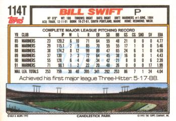 Bill Swift  baseball card collectible - Main Image 2