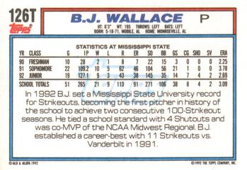 B.J. Wallace  baseball card collectible - Main Image 2