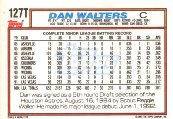 Dan Walters  baseball card collectible - Main Image 2