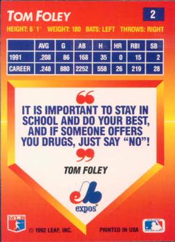 Tom Foley  baseball card collectible - Main Image 2