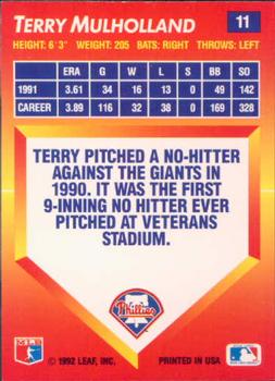 Terry Mulholland  baseball card collectible - Main Image 2