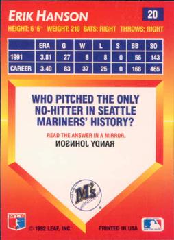 Erik Hanson  baseball card collectible - Main Image 2