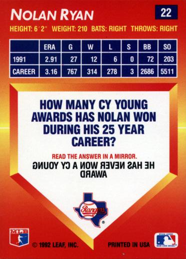 Nolan Ryan  baseball card collectible - Main Image 2