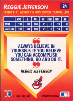 Reggie Jefferson  baseball card collectible - Main Image 2