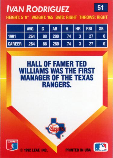Ivan Rodriguez  baseball card collectible - Main Image 2