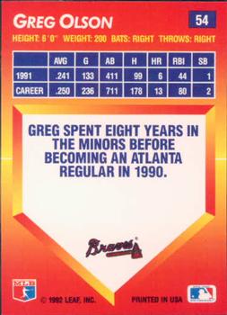 Greg Olson  baseball card collectible - Main Image 2