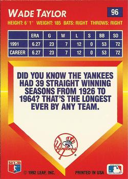 Wade Taylor  baseball card collectible - Main Image 2