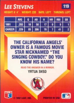 Lee Stevens  baseball card collectible - Main Image 2