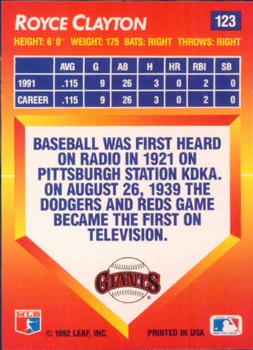 Royce Clayton  baseball card collectible - Main Image 2