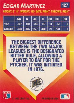 Edgar Martinez  baseball card collectible - Main Image 2