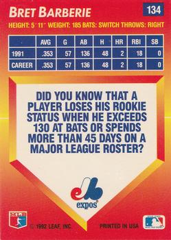 Bret Barberie  baseball card collectible - Main Image 2