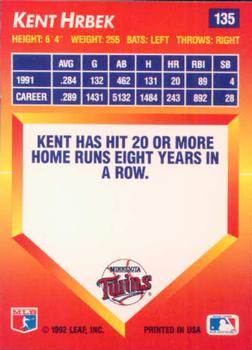 Kent Hrbek  baseball card collectible - Main Image 2