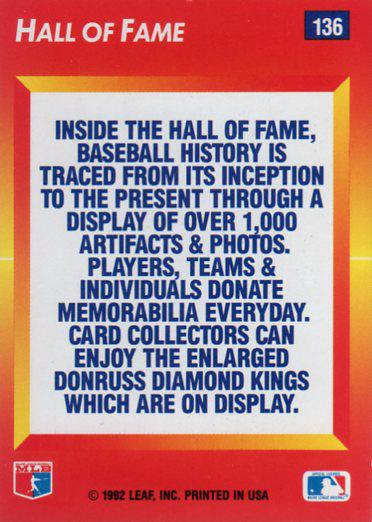 Hall of Fame  baseball card collectible - Main Image 2