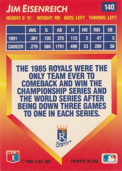 Jim Eisenreich  baseball card collectible - Main Image 2