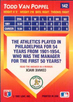 Todd Van Poppel  baseball card collectible - Main Image 2