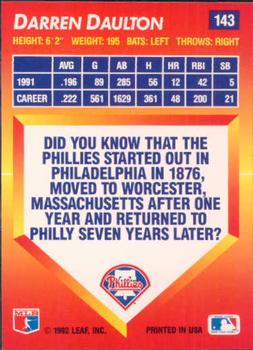 Darren Daulton  baseball card collectible - Main Image 2