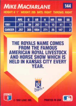 Mike Macfarlane  baseball card collectible - Main Image 2