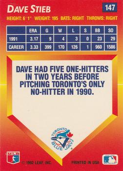 Dave Stieb  baseball card collectible - Main Image 2