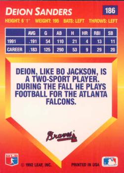 Deion Sanders  baseball card collectible - Main Image 2