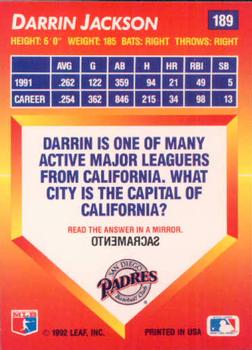 Darrin Jackson  baseball card collectible - Main Image 2