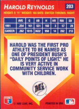 Harold Reynolds  baseball card collectible - Main Image 2