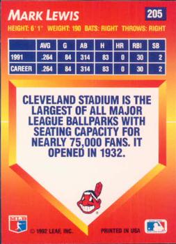 Mark Lewis  baseball card collectible - Main Image 2