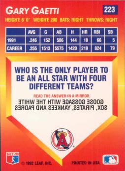 Gary Gaetti  baseball card collectible - Main Image 2