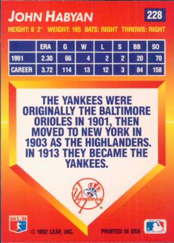 John Habyan  baseball card collectible - Main Image 2