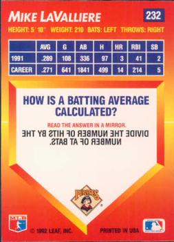 Mike LaValliere  baseball card collectible - Main Image 2