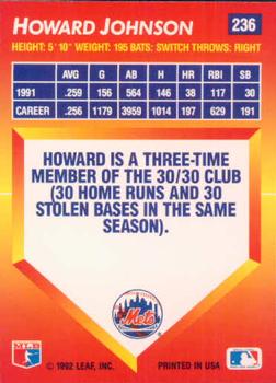 Howard Johnson  baseball card collectible - Main Image 2