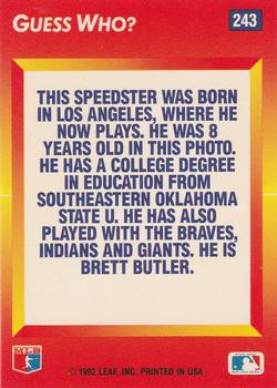 Brett Butler  baseball card collectible - Main Image 2