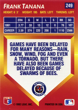 Frank Tanana  baseball card collectible - Main Image 2