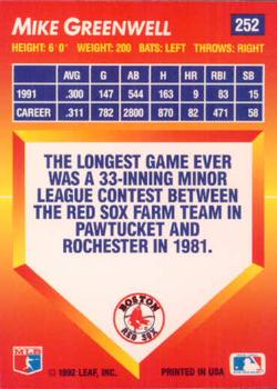 Mike Greenwell  baseball card collectible - Main Image 2