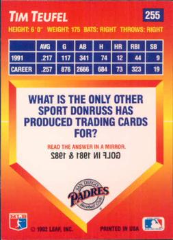 Tim Teufel  baseball card collectible - Main Image 2