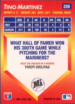 Tino Martinez  baseball card collectible - Main Image 2