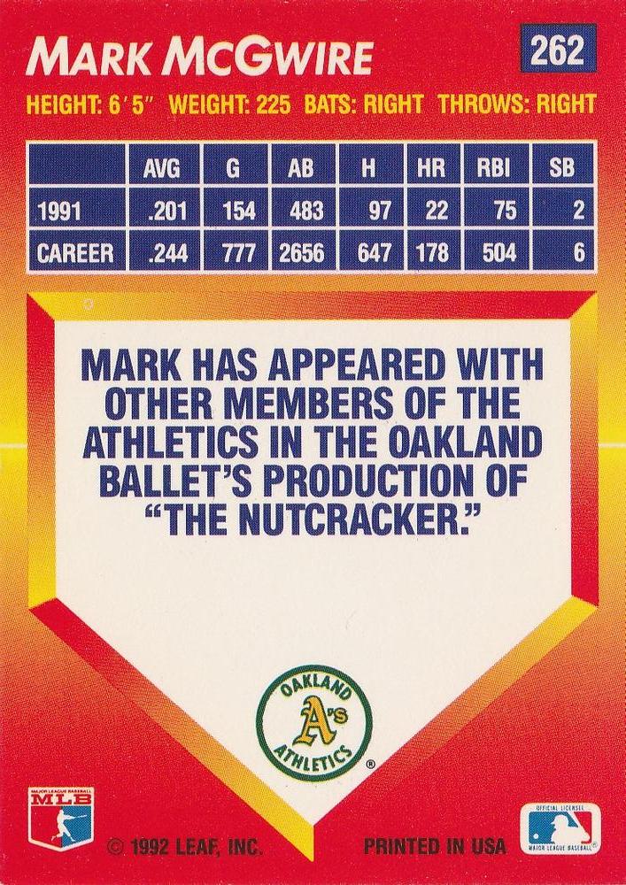 Mark McGwire  baseball card collectible - Main Image 2
