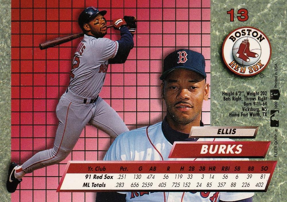 Ellis Burks  baseball card collectible - Main Image 2