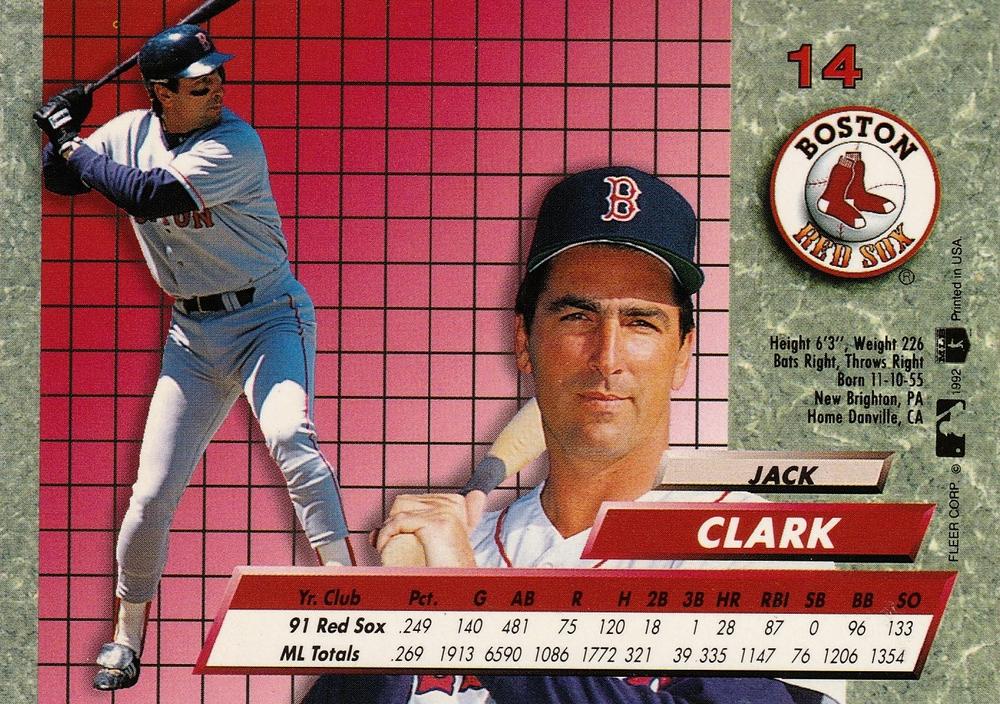 Jack Clark  baseball card collectible - Main Image 2