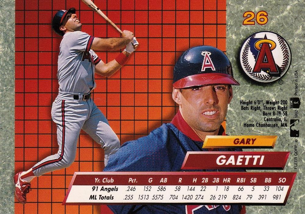 Gary Gaetti  baseball card collectible - Main Image 2