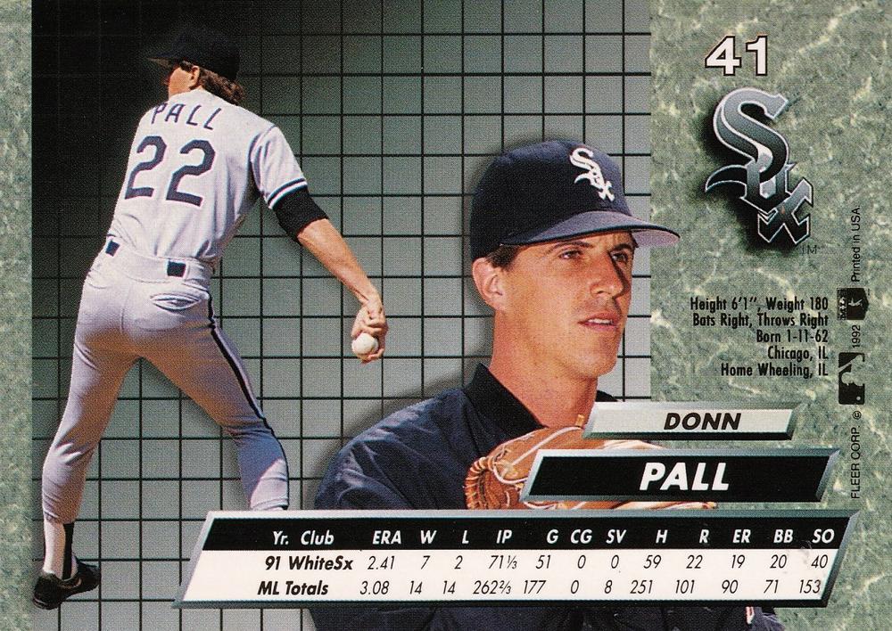 Donn Pall  baseball card collectible - Main Image 2